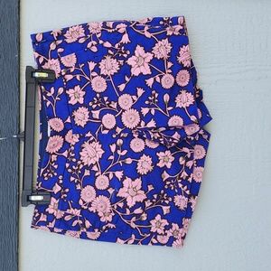 J Crew Floral Side Zip Shorts Sz 8